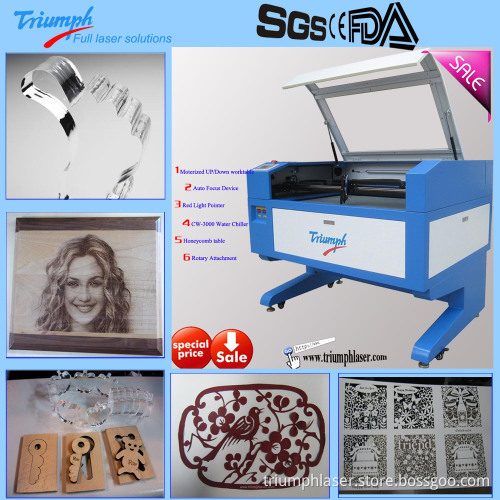 Triumphlaser (Model: TR-9060) High Precision Auto Focus Reci 80W CO2 Laser Tube Laser Engraver / Laser Cutting Machine 900*600mm- 35.4"X23.6''